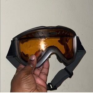 Stylish Black and Orange Ski Goggles